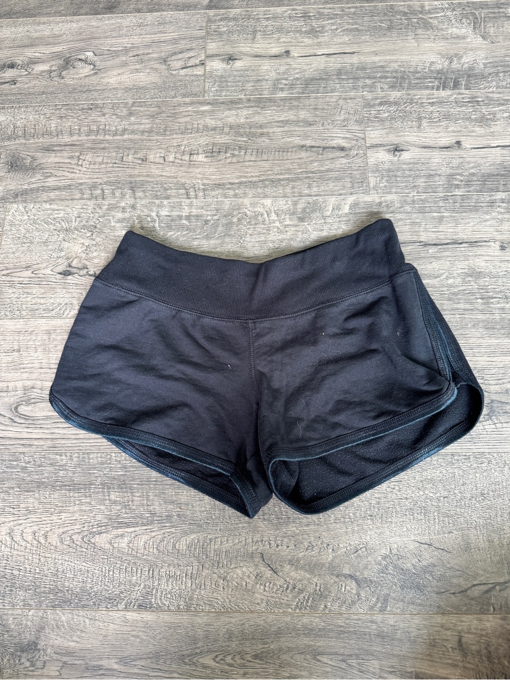 Women's Low-Rise Black Athletic micro mini Shorts with Side Panels